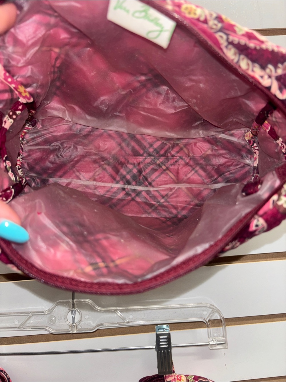 Vera Bradley Quilted Paisley Cosmetic Bag Trio in Burgundy and Pink - Picture 2 of 10